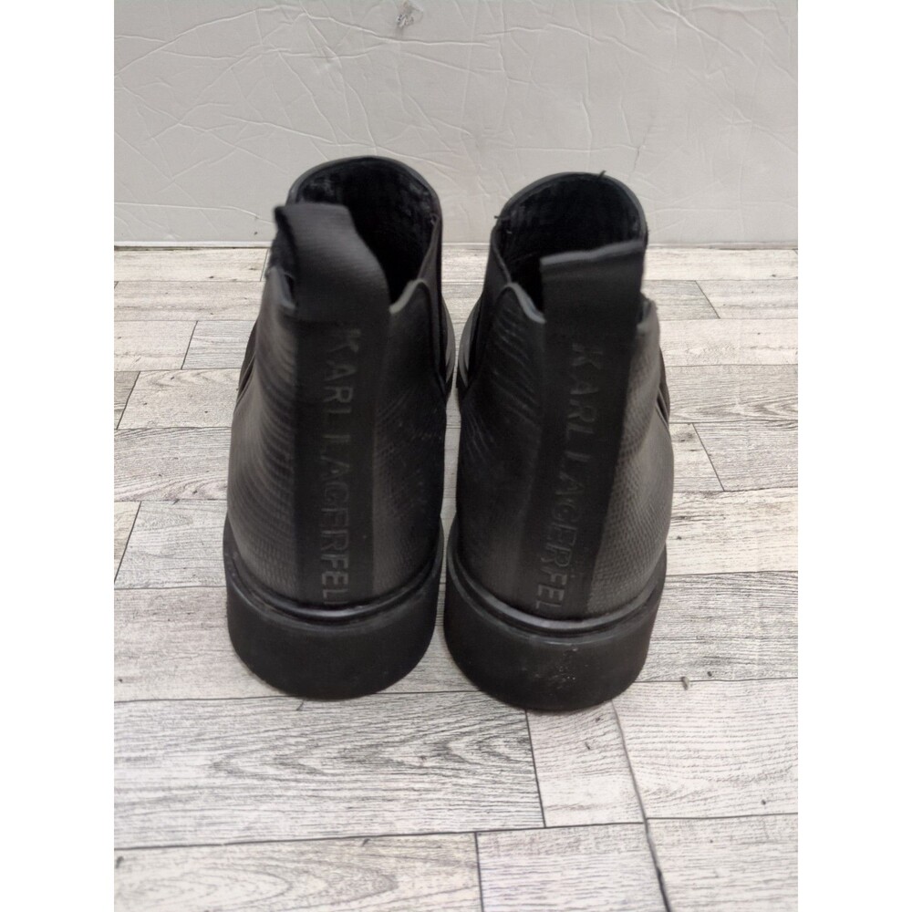 Black suede Karl Lagerfeld Chelsea boots Size 10 - Picture 4 of 9